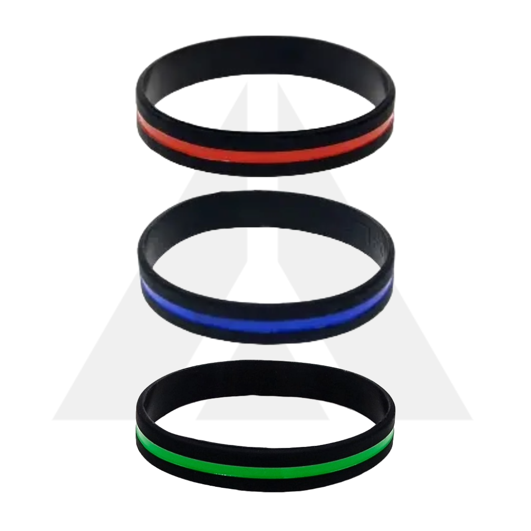 Thin line wristbands silicone