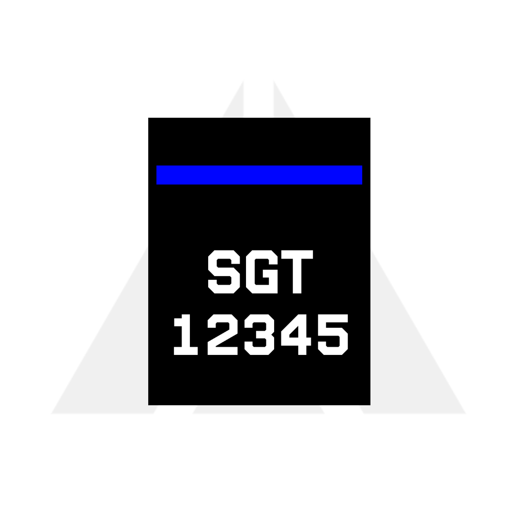 TBL Patch Tall collar number