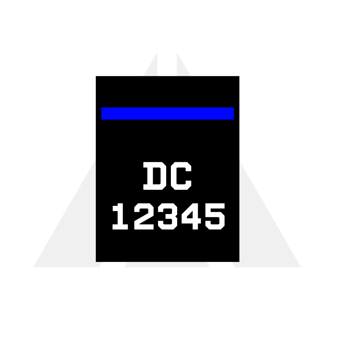 TBL Patch Tall collar number