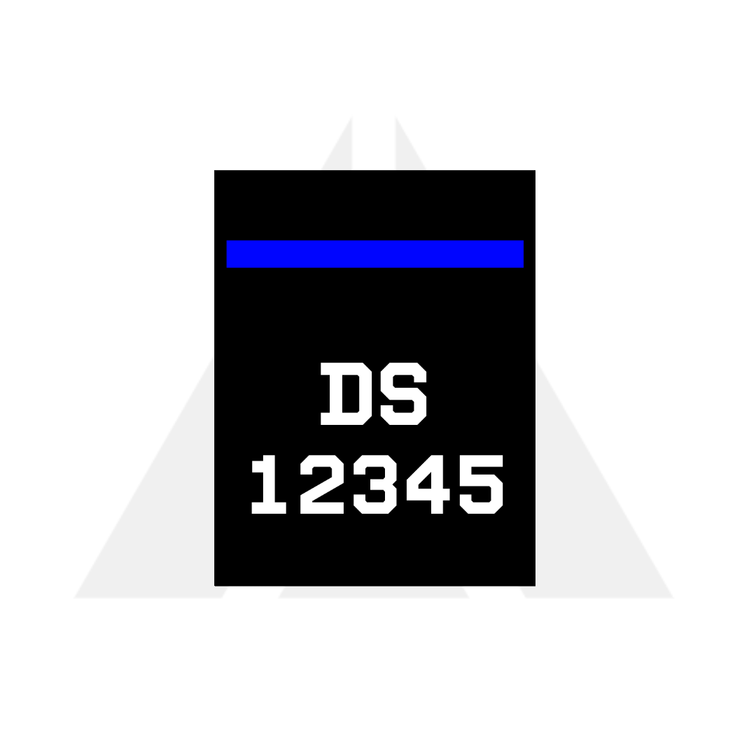 TBL Patch Tall collar number