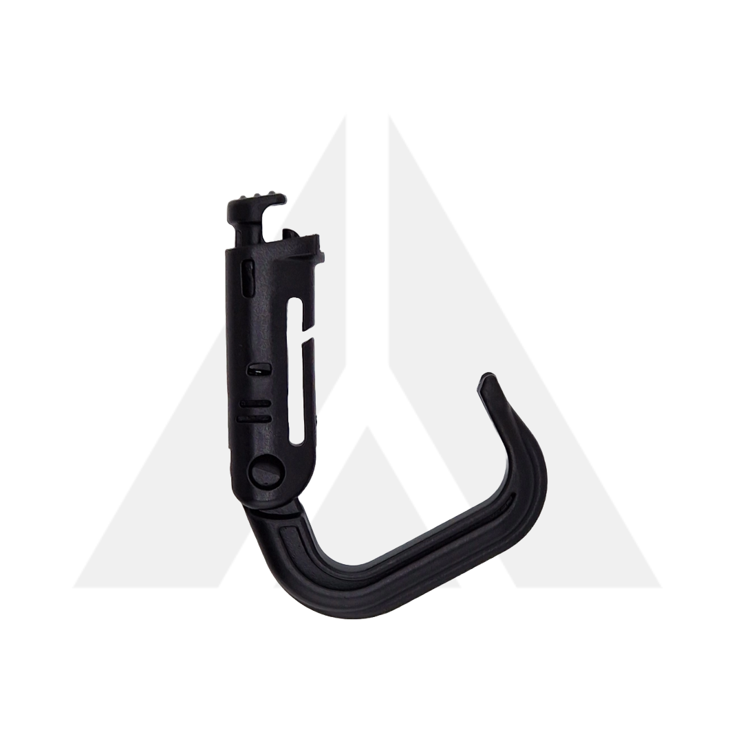Carabiner molle button press plastic - Black