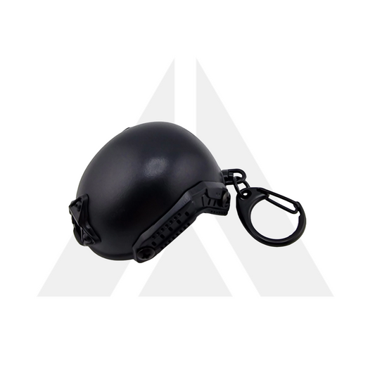 Keyring tactical helmet bottle opener - Black