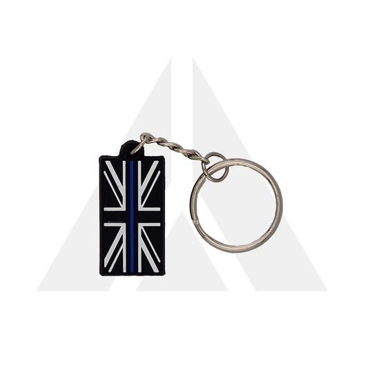 Thin Blue line UK PVC Flag keyring