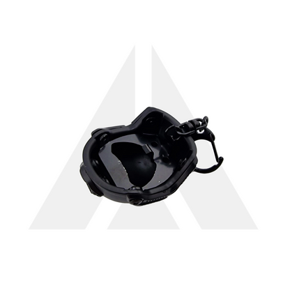 Keyring tactical helmet bottle opener - Black