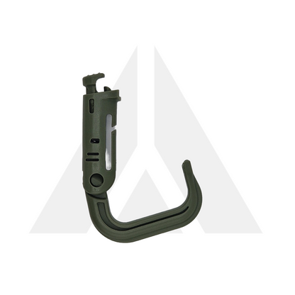 Carabiner molle button press - Green