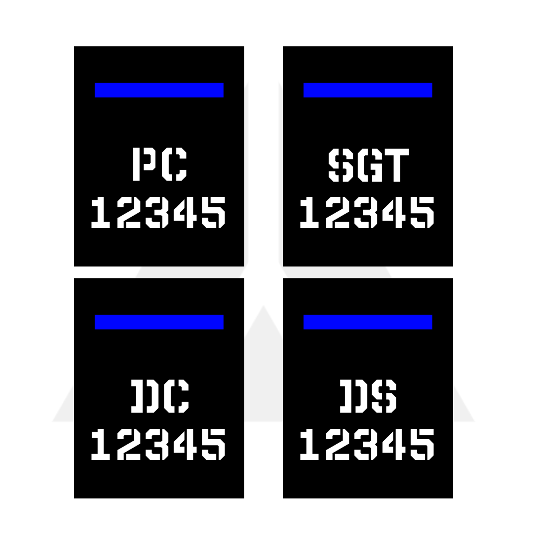 TBL Patch Tall collar number