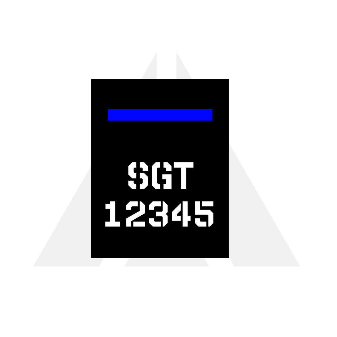 TBL Patch Tall collar number