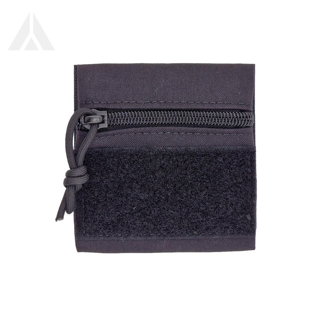 Zip pouch velcro small - Black