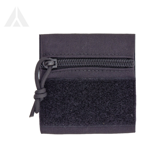 Zip pouch velcro small - Black