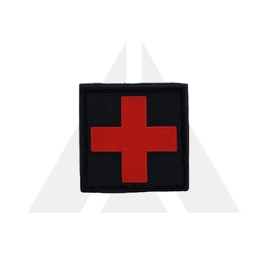 Medic cross PVC patch red velcro